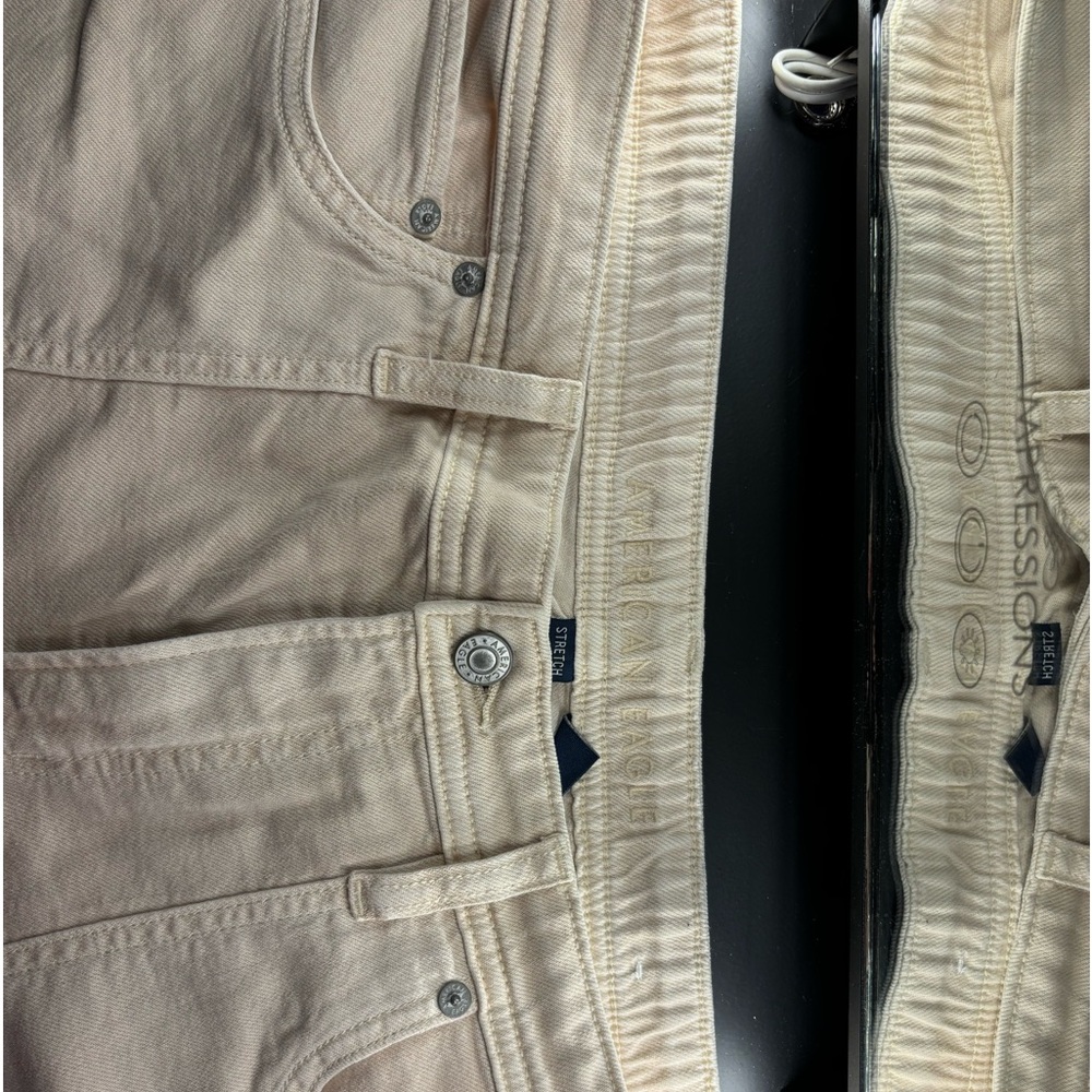 khaki color jean shorts